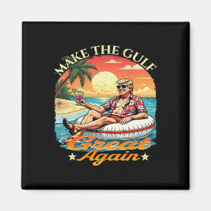 Imã Camiseta engraçada Trump Faça o Golfo Grande Novam