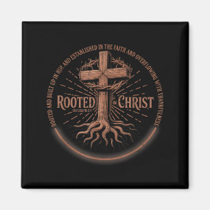 Imã Camiseta Enraizada em Cristo, Camiseta de Jesus, C