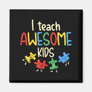 Imã Camiseta Eu Ensino Crianças Incríveis Autismo Educ