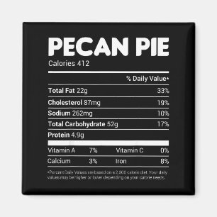 Imã Camiseta Fatos Nutricionais de Pecan E Família Cor