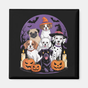 Imã Camiseta Feminina de Halloween de Cachorro Fantasm