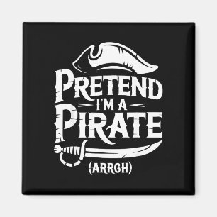 Imã Camiseta finge que sou um pirata crianças homens m