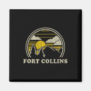 Imã Camiseta Fort Collins Colorado Co Vintage Caminhad