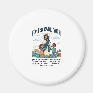Imã Camiseta Gráfica Adoção de Jesus Cuidados Foster C