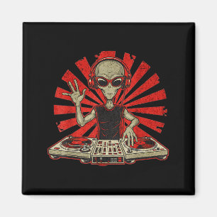 Imã Camiseta Gráfica de DJ Engraçada Amante de Música