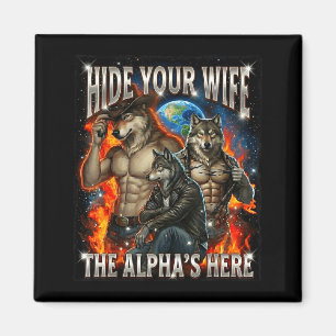 Imã Camiseta Gráfica Divertida Esconda Sua Mulher O Al