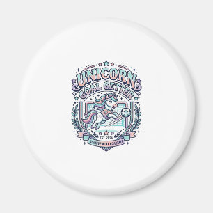 Imã Camiseta Gráfica Estilo Retro Unicórnio Alcançador
