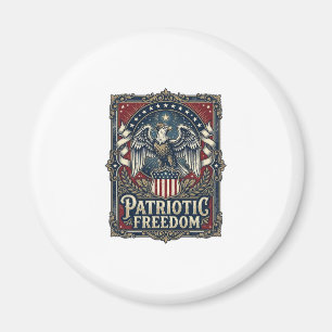 Imã Camiseta Gráfica Vetorial Patriota Olhando Estrela