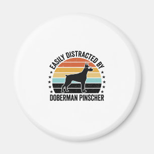 Imã Camiseta Gráfica Vintage Pôr do Sol Doberman Pinsc