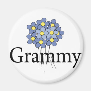 Imã Camiseta Grammy Flor Azul Bonita