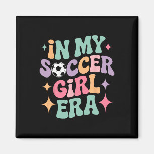 Imã Camiseta Groovy Na Minha Era de Garota de Futebol