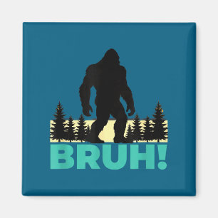 Imã Camiseta Infantil Bruh Sasquatch Pé Grande Meme da