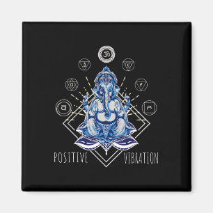Imã Camiseta Ioga Ganesha Deus Chakra Meditação Presen