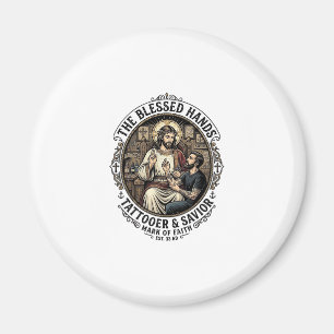 Imã Camiseta Jesus Tattoo Artist Studio Inspirador F