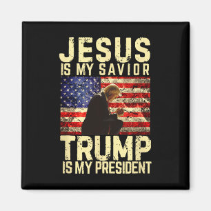 Imã Camiseta Jesus Trump - Jesus é meu Senhor Salvador