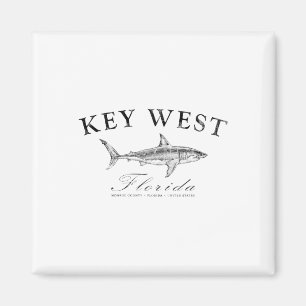 Imã Camiseta Key West Shark Para Pesca, Navegação, Mer