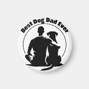 Imã Camiseta Melhor Pai de Cachorro do Mundo Silhueta