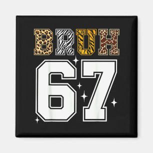 Imã Camiseta meme bruh 67 seis sete crianças meninos i