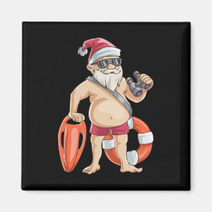 Imã Camiseta Natal Em Julho Funny Santa Flutuador Verã