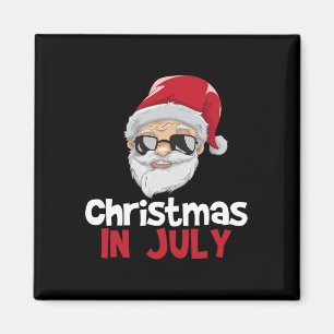 Imã Camiseta Natal Em Julho Papai Noel Verão Divertido