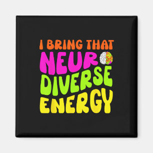 Imã Camiseta Neurodiversidade Autismo Adhd Tda Neurodi