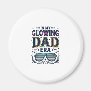 Imã Camiseta Óculos de Sol Neon Retro Era do Pai Glowi
