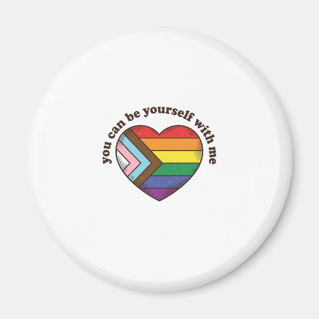 Imã Camiseta Orgulho Coração Você Pode Ser Você Mesmo  (Frente)