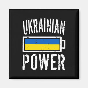 Imã Camiseta Orgulho Poder Ucraniano Bandeira da Ucrân