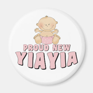 Imã Camiseta Orgulhosa Nova YiaYia