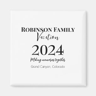 Imã Camiseta Personalizada de Férias em Família