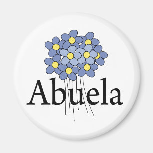 Imã Camiseta Pretty Blue Flower Abuela