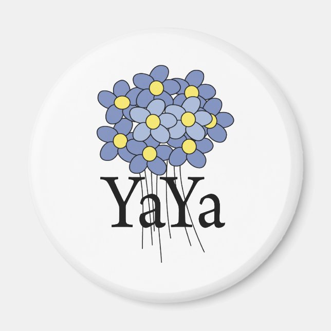 Imã Camiseta Pretty Blue Flower YaYa (Frente)