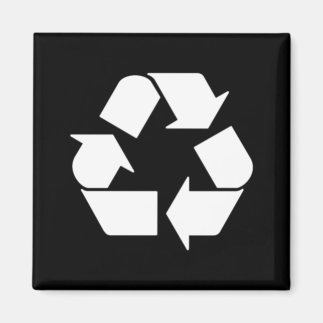 Imã Camiseta Recicle Branco no Verde  (Frente)