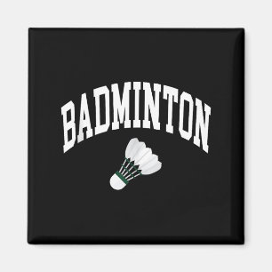 Imã Camiseta Regata Gráfica de Jogador de Badminton