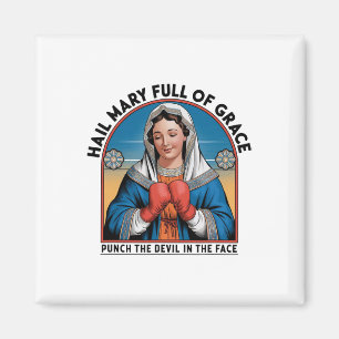 Imã Camiseta Religiosa de Boxe de Maria Piada Cristã S