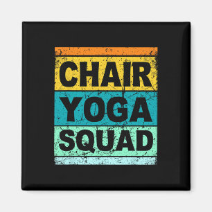 Imã Camiseta Retro Chair Yoga Squad Camisa engraçada d
