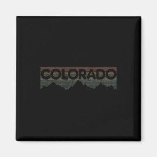 Imã Camiseta Retro das Montanhas Rochosas do Colorado