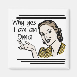 Imã Camiseta retro e presentes de Oma