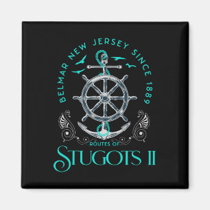 Imã Camiseta Sarcástica Âncora Stugots Belmar Nj Angus