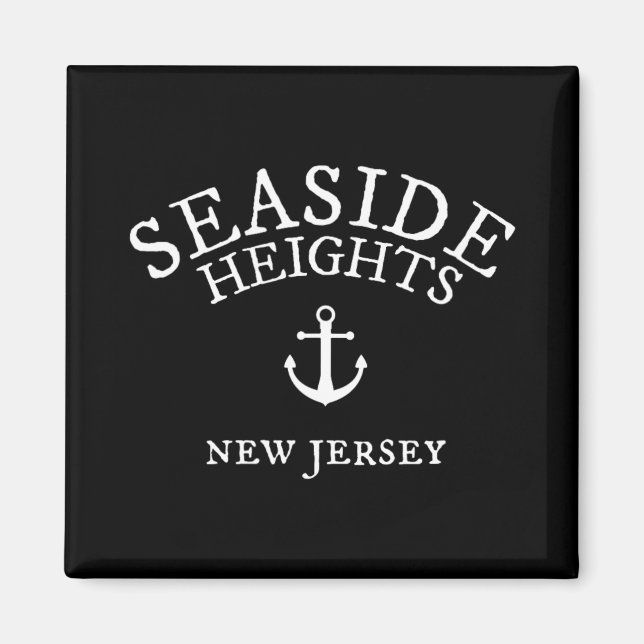 Imã Camiseta Seaside Heights Nj, Cidade Marítima de No (Frente)