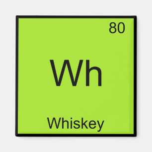 Imã Camiseta Símbolo do Elemento Químico Wh - Whisky E