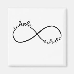 Imã Camiseta Símbolo do Sinal de Infinito Inalar Exala