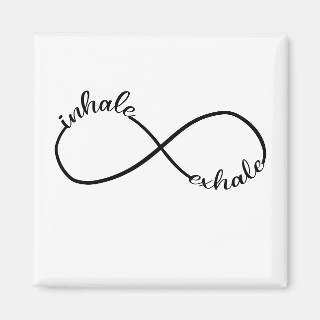 Imã Camiseta Símbolo do Sinal de Infinito Inalar Exala (Frente)