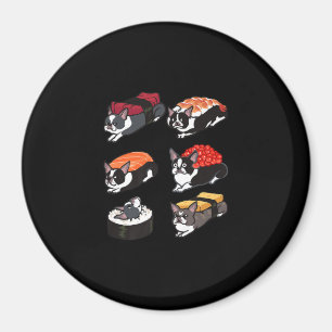 Imã Camiseta Sushi Boston Terrier Premium