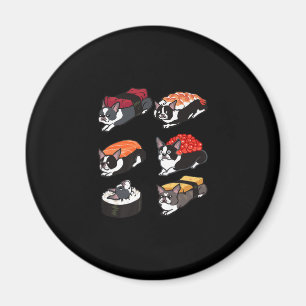 Imã Camiseta Sushi Boston Terrier Premium