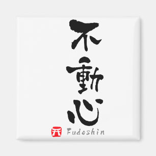 Imã Camiseta Termos Kanji Budo Fudoshin