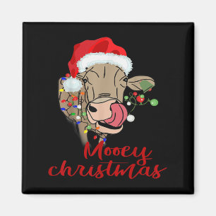 Imã Camiseta Vaca Natal Mooey Presente Fazendeiro Xmas