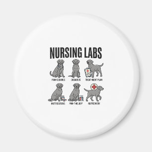 Imã Camiseta Vetorial de Desenho de Pun Médico de Cães