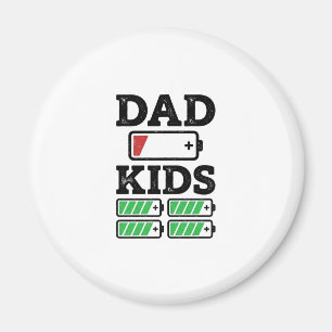 Imã Camiseta Vetorial Engraçada Bateria Crianças Pai D