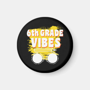 Imã Camiseta Vibes de Volta à Escola 6º Ano Primeiro D